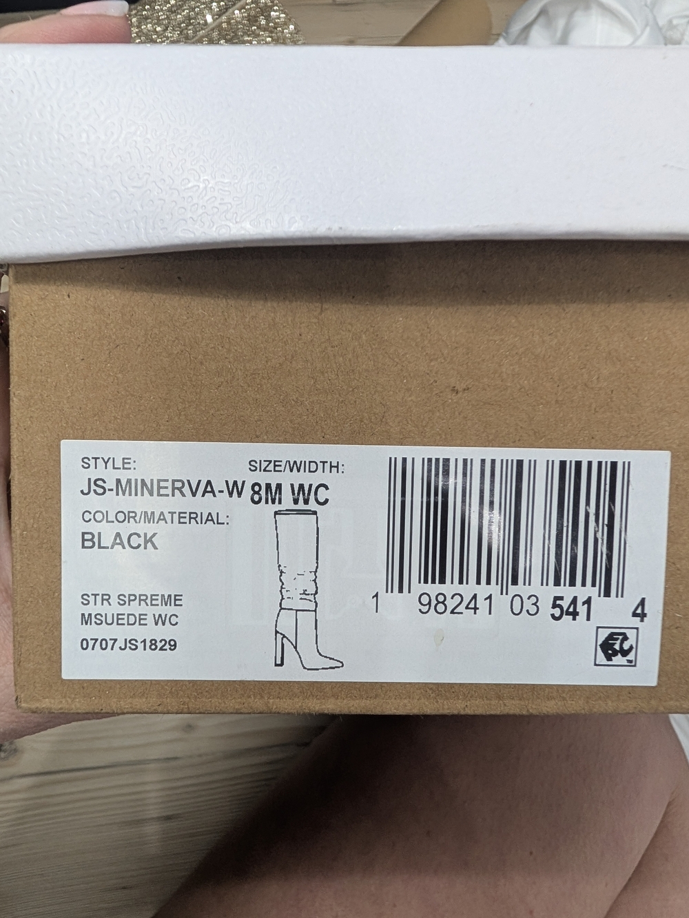 Jessica Simpson Black Suede Slouch Knee High Heel Boots Size 8 Like New - Picture 8 of 11
